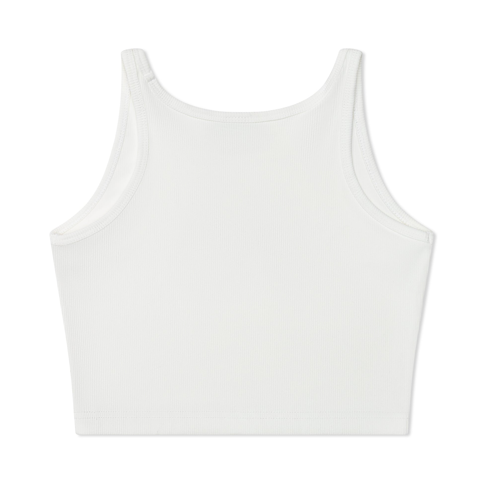 Cropped Pink Logo Tank White