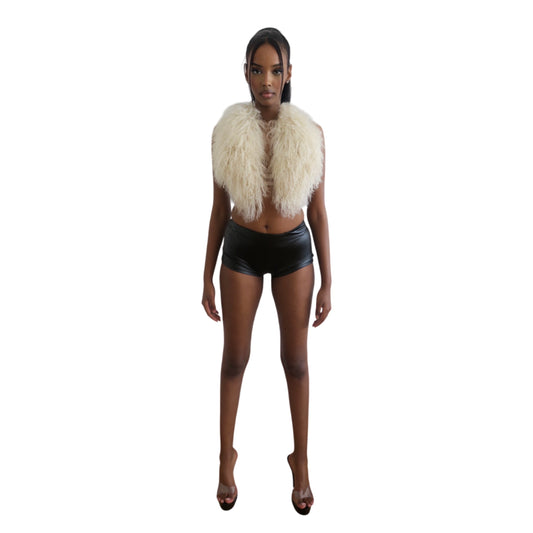 Mongolian Bikini Halter Cream