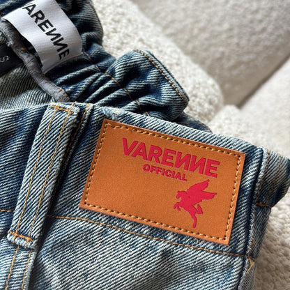 Slanted V Barrel Jeans