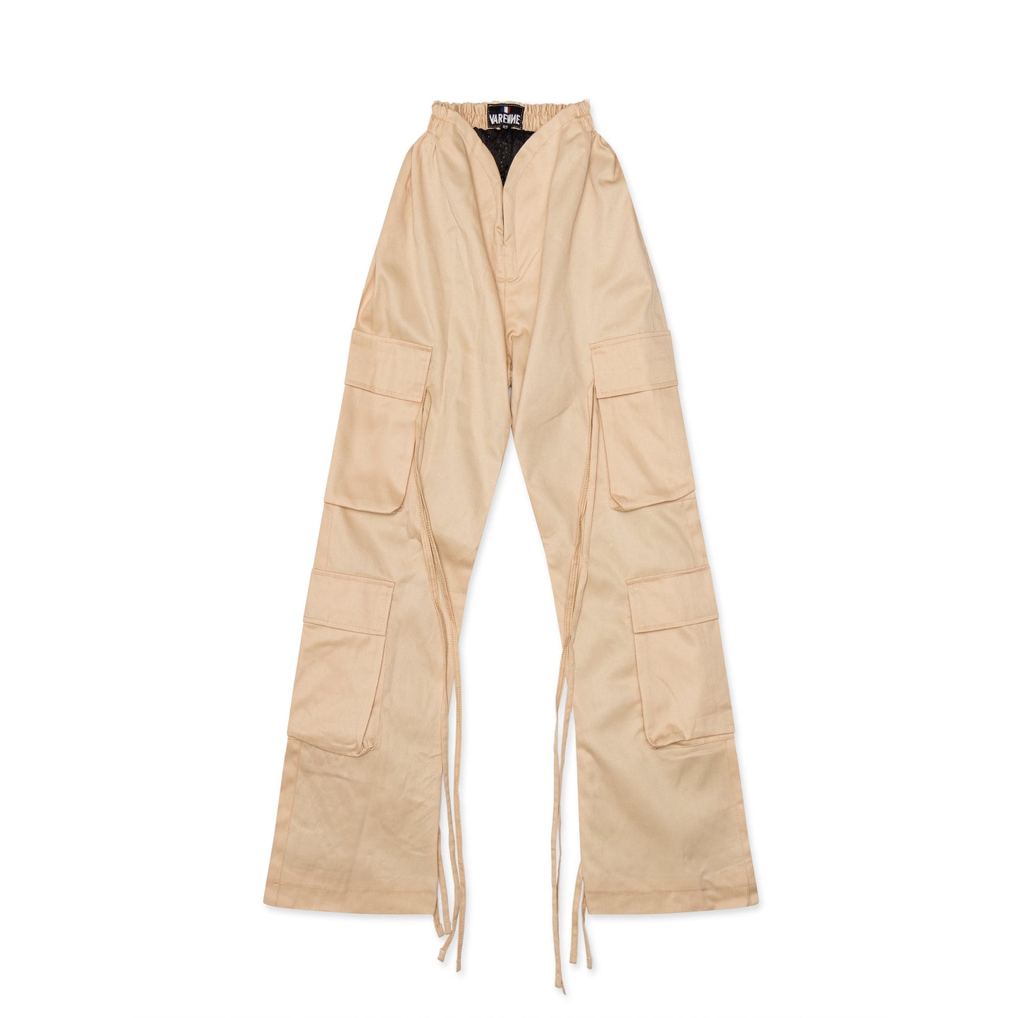 V Cut Khaki Pants Light Beige