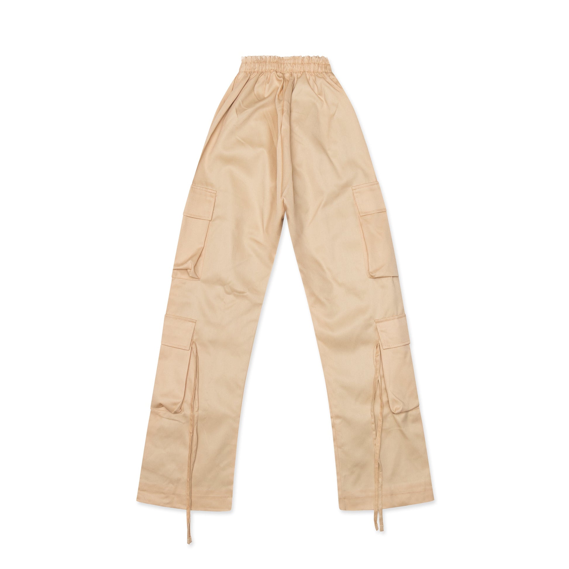 V Cut Khaki Pants Light Beige