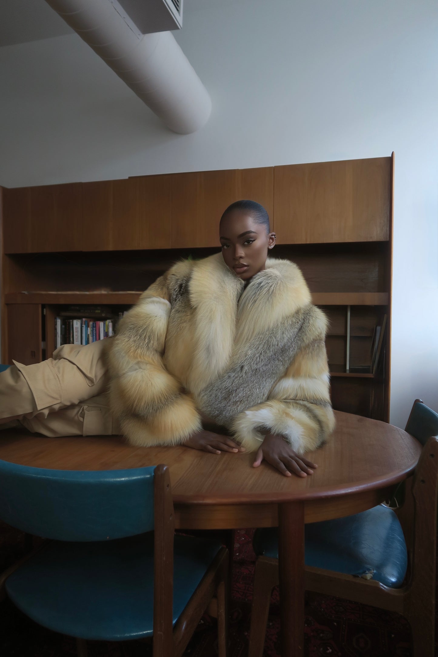 Brown Fox Fur Jacket