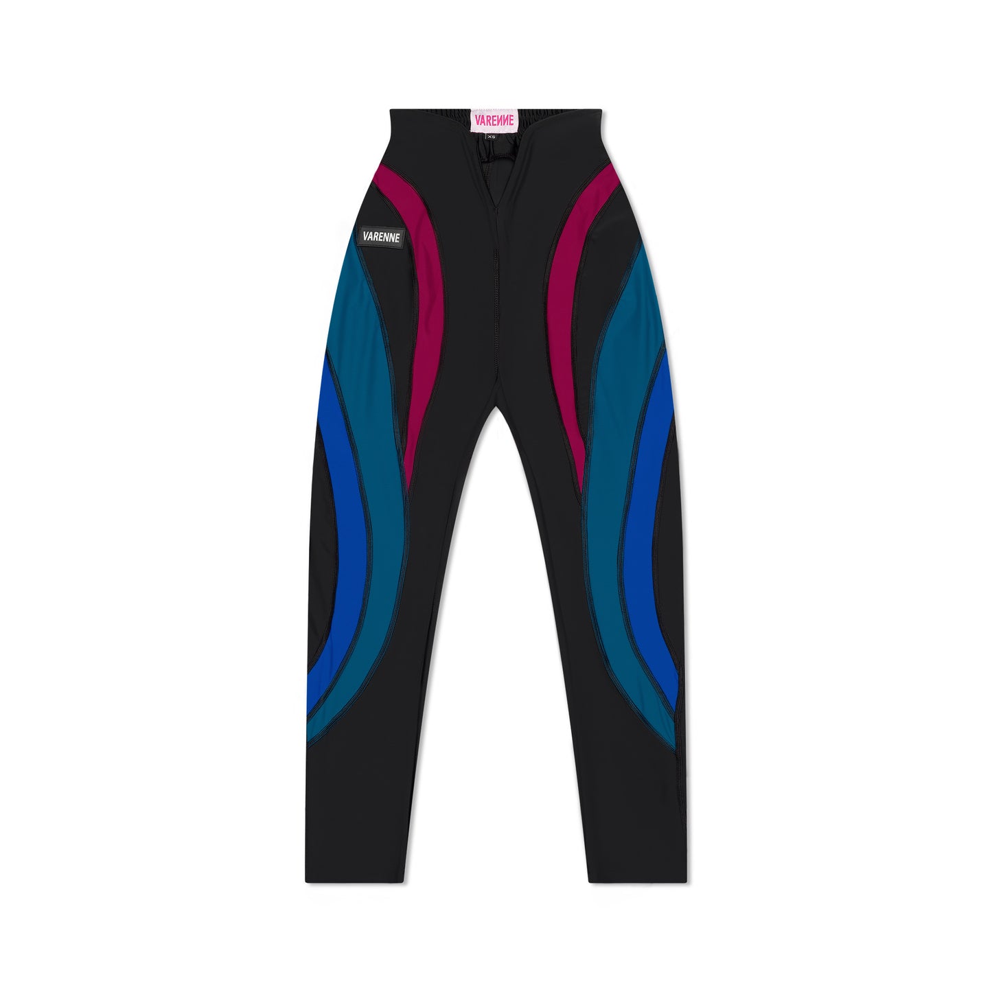 Leggings color puce con corte en V