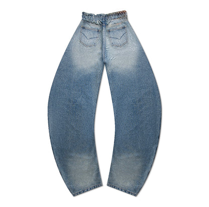 Slanted V Barrel Jeans