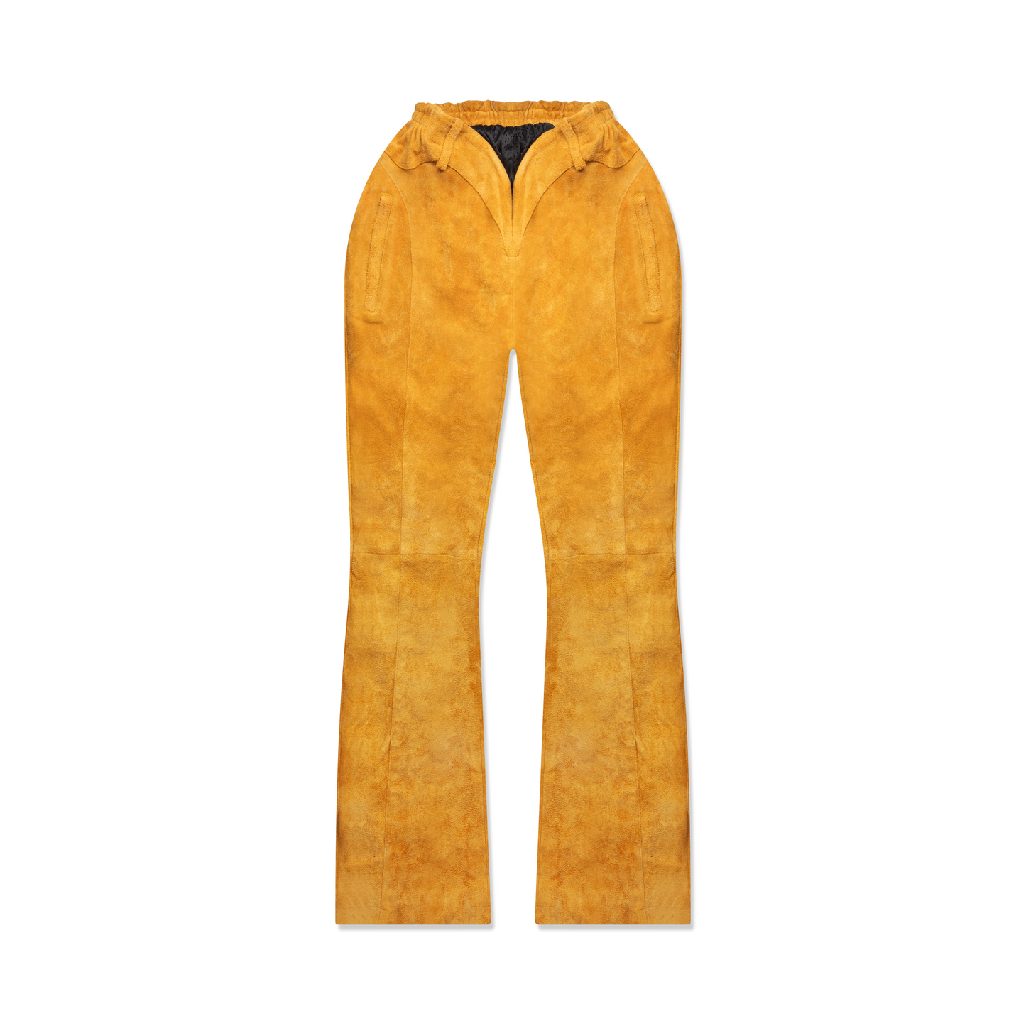 V Cut Suede Pants