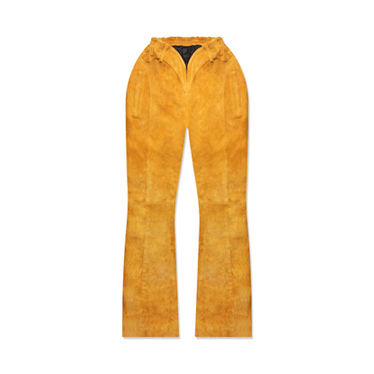 V Cut Suede Pants