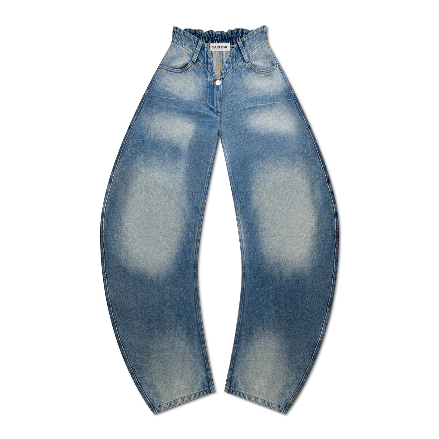 Slanted V Barrel Jeans