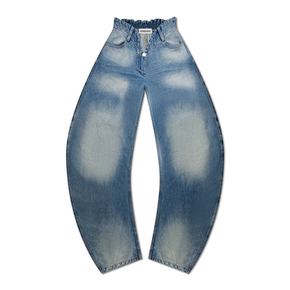 Slanted V Barrel Jeans