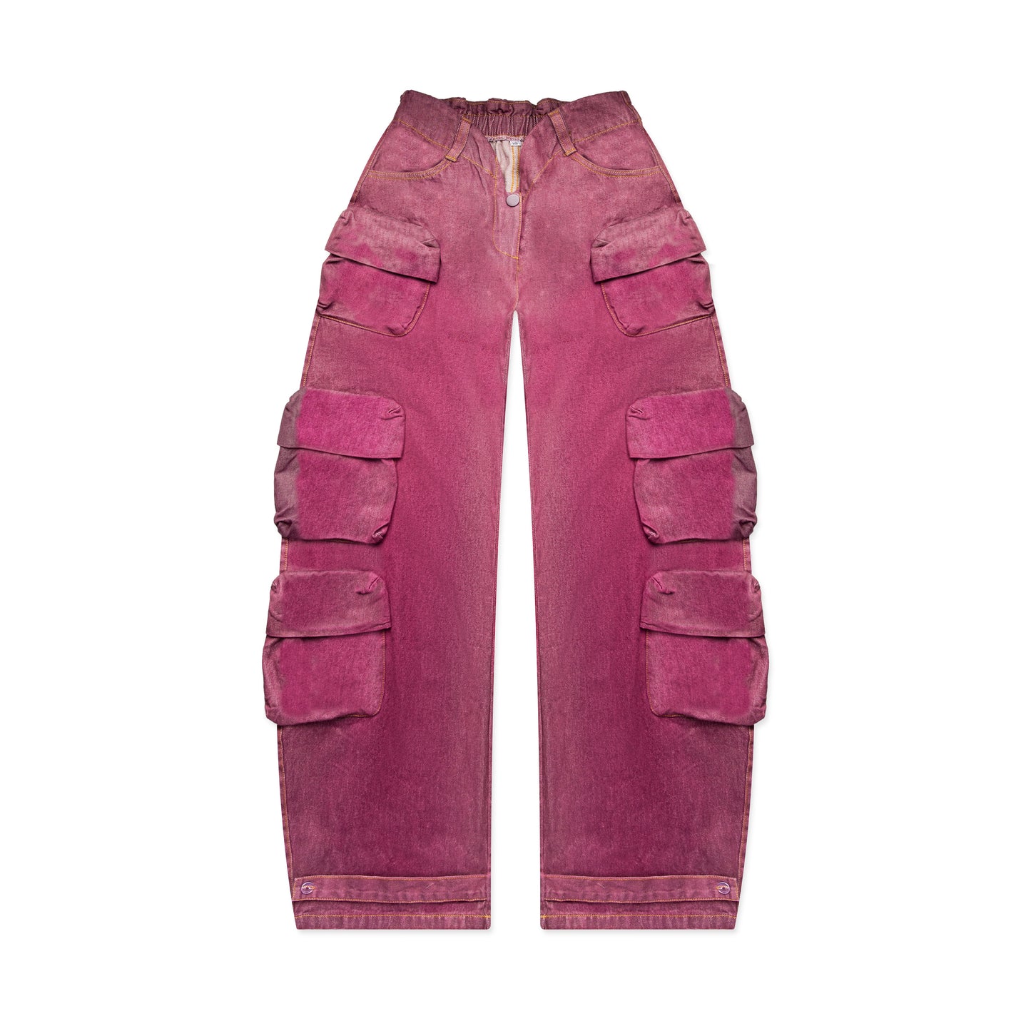 Slanted V Denim Trousers Puce