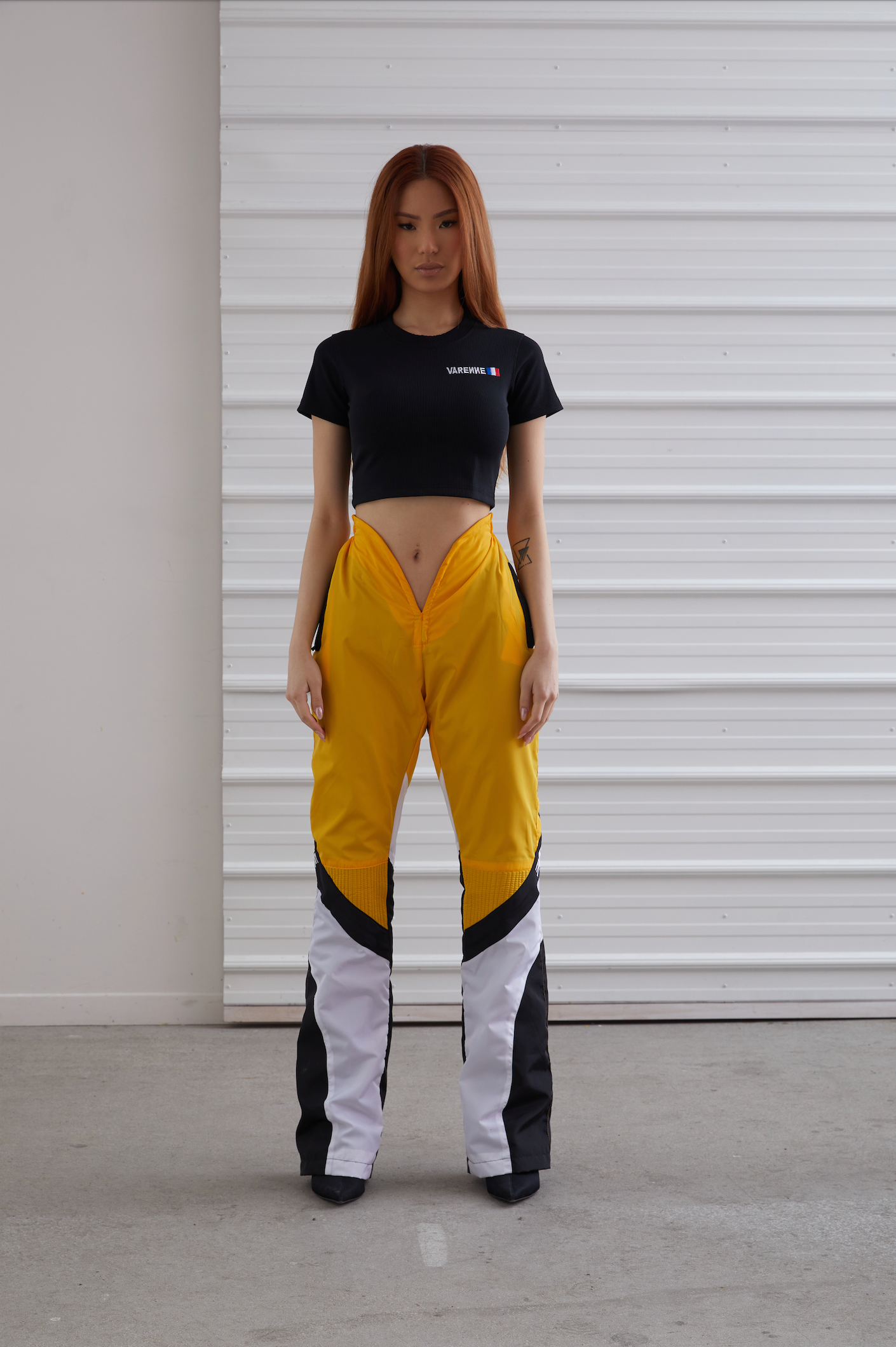 V CUT Yellow Moto Slush Pants