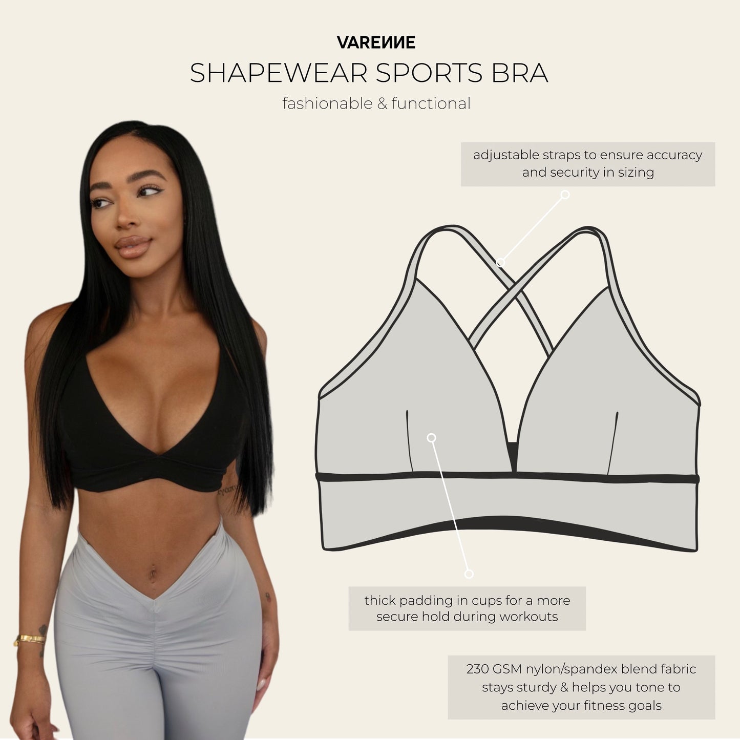 Triangle Sports Bra