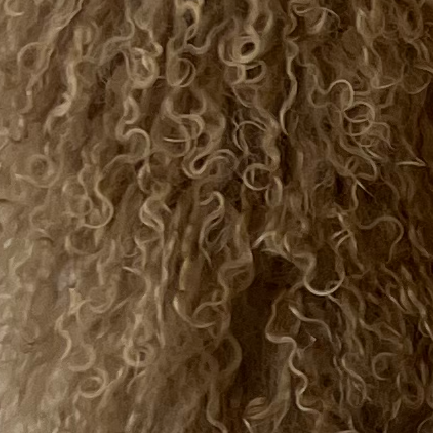 Mongolian Fur Halter Top Beige