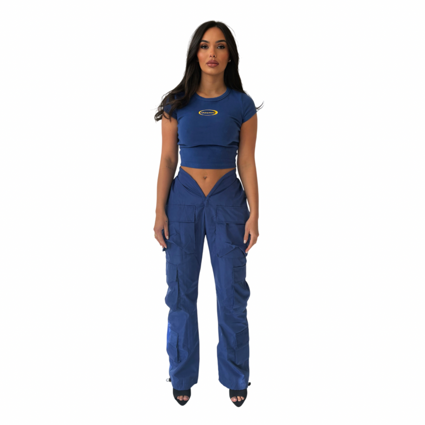 V Cut Sapphire Cargo Pants
