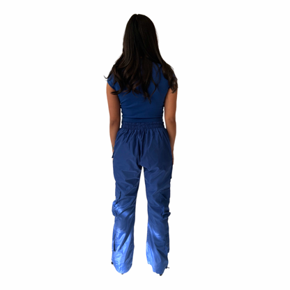 V Cut Sapphire Cargo Pants
