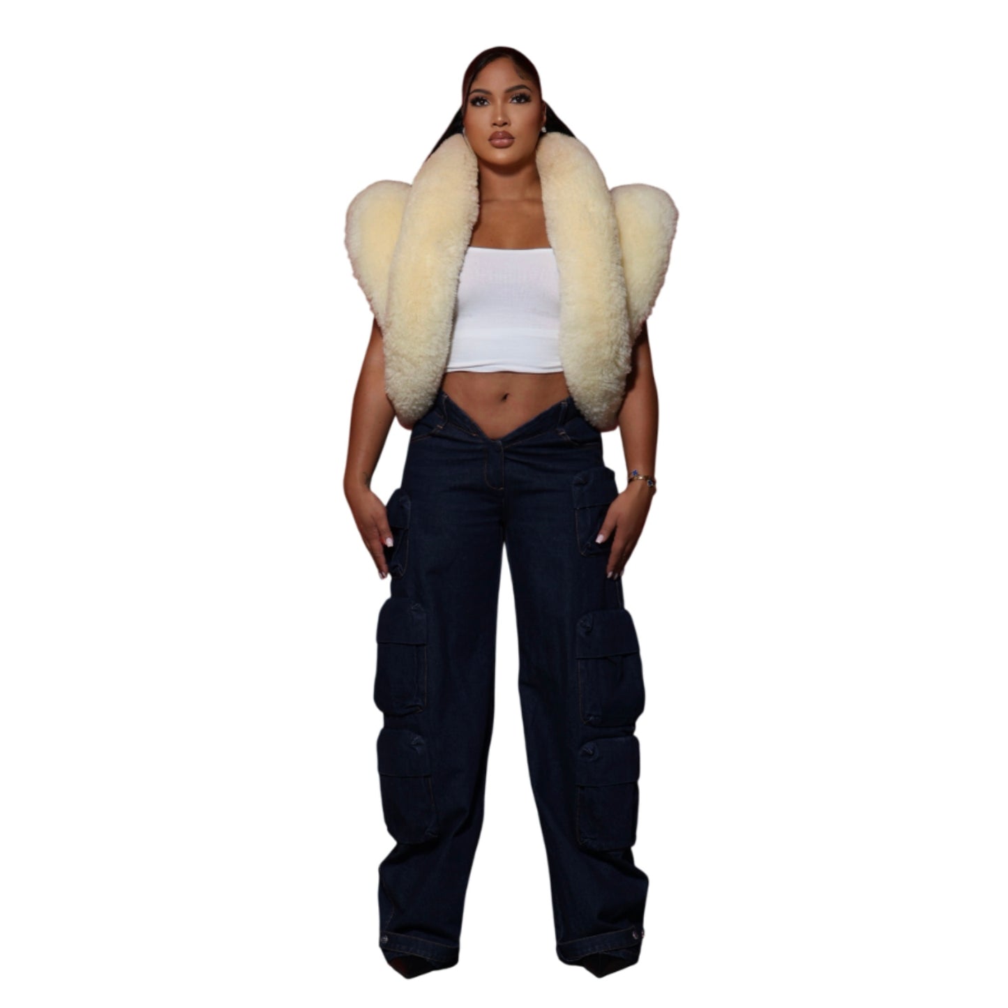Shearling Layered Vest