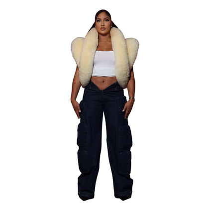 Shearling Layered Vest