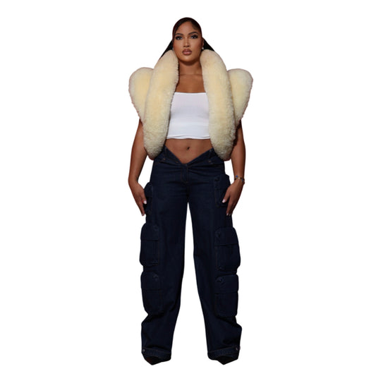 Shearling Layered Vest