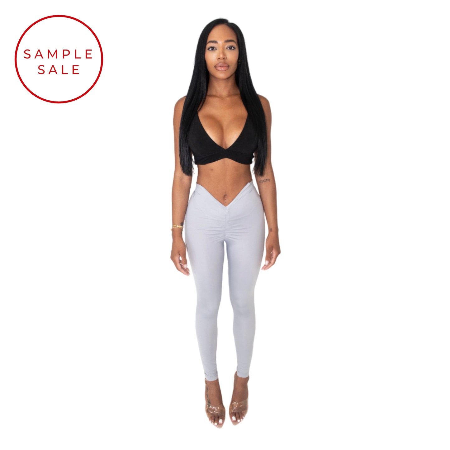 [SAMPLE SALE] V Cut Grey Leggings