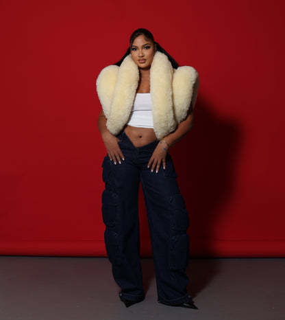Shearling Layered Vest