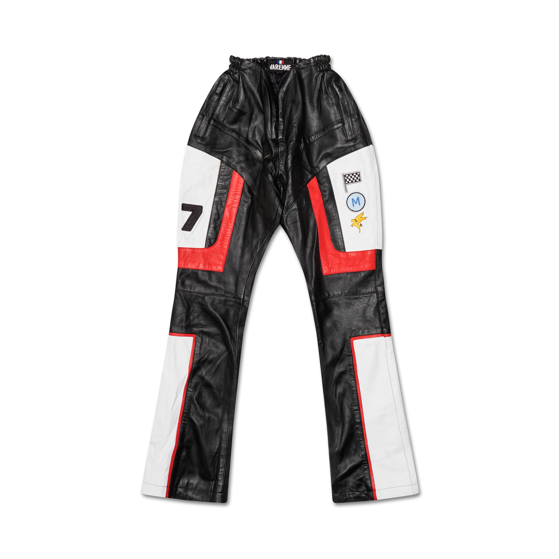 V CUT Red Moto Leather Pants