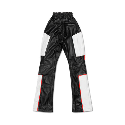 V CUT Red Moto Leather Pants