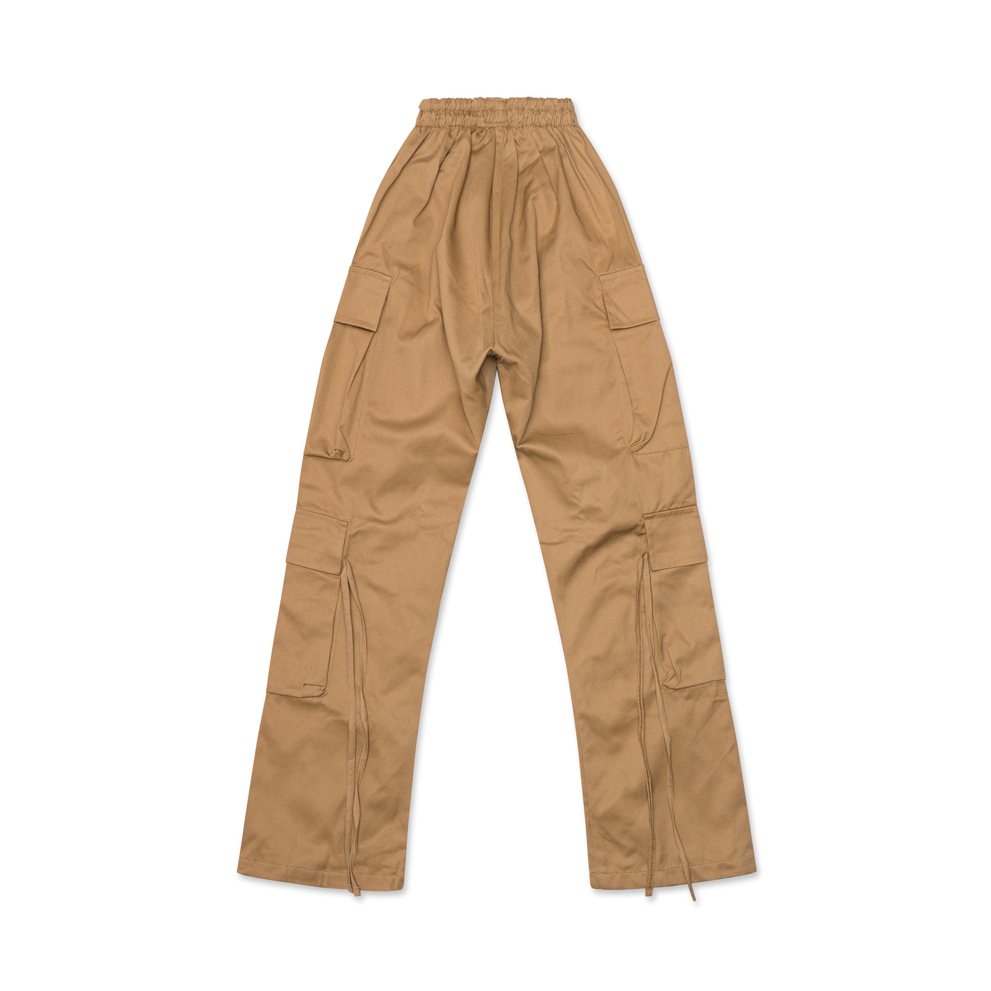 V Cut Khaki Pants Camel