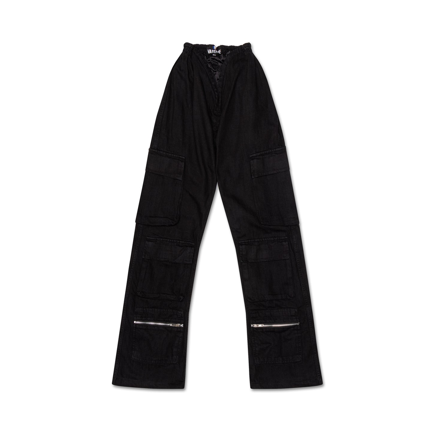 V Cut Denim Pants Black – Varenneofficial