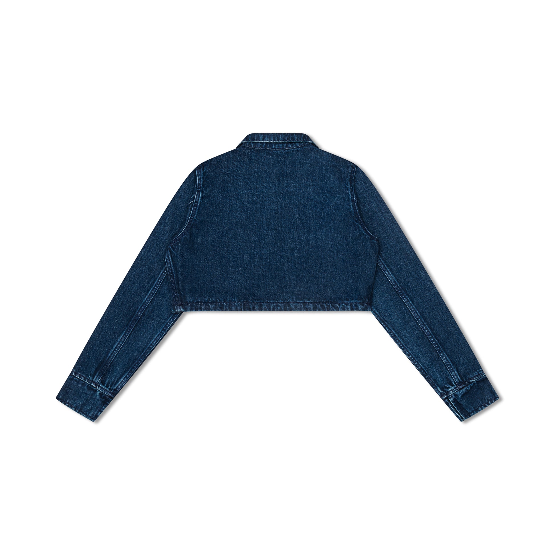 Cropped Denim Jacket Blue