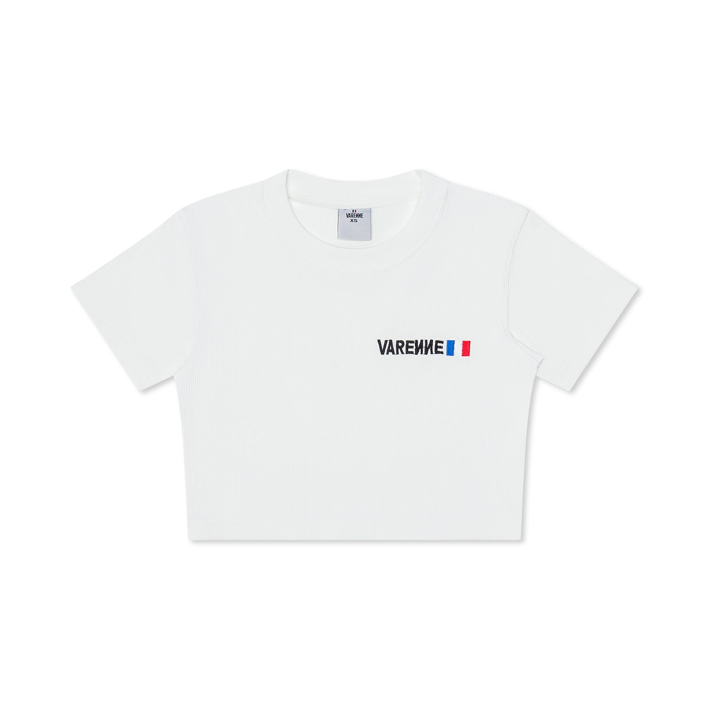 Cropped Short Sleeve White