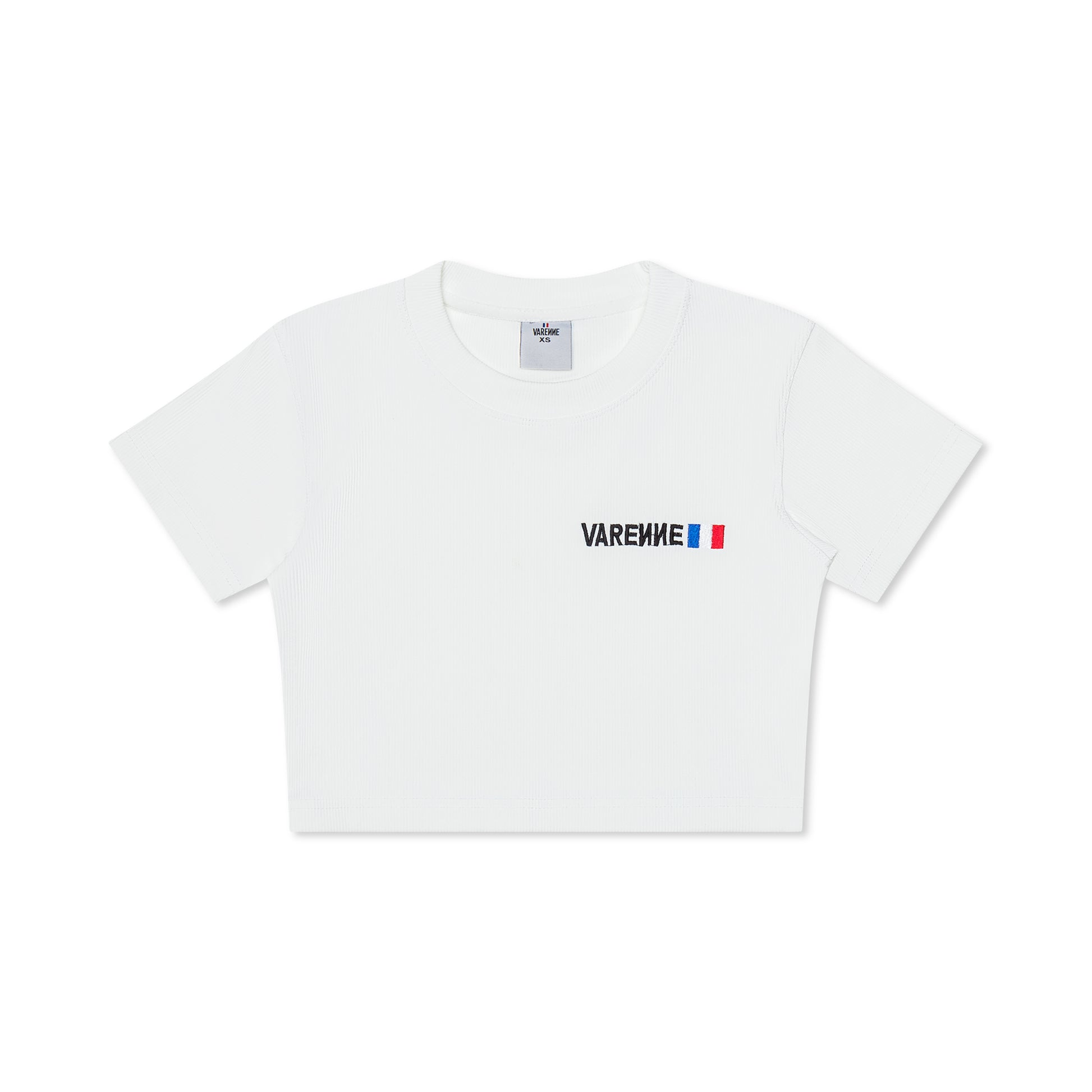 Cropped Short Sleeve White