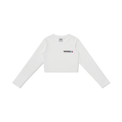 Cropped Long Sleeve White